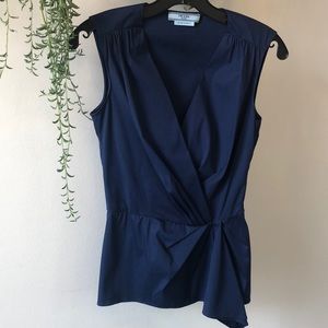 PRADA | Capri Blue Asymmetrical Blouse